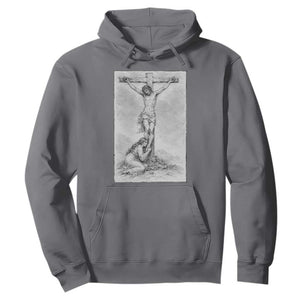 Jesus and St Mary Magdalene At The Cross Hoodie Vintage Catholic Lent TS11 Charcoal Print Your Wear