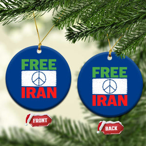 Free Iran Ceramic Ornament Stop War Barbed Wire Peace Sign TS11 1pc Blue Print Your Wear