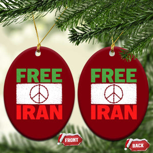 Free Iran Ceramic Ornament Stop War Barbed Wire Peace Sign TS11 Print Your Wear