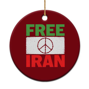Free Iran Ceramic Ornament Stop War Barbed Wire Peace Sign TS11 1pc Red Print Your Wear