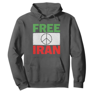 Free Iran Hoodie Stop War Barbed Wire Peace Sign TS11 Dark Heather Print Your Wear
