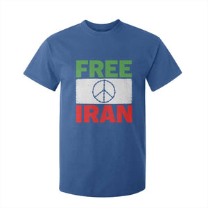 Free Iran T Shirt For Kid Stop War Barbed Wire Peace Sign TS11 Royal Blue Print Your Wear