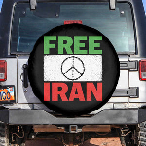 Free Iran Spare Tire Cover Stop War Barbed Wire Peace Sign TS11 No hole Black Print Your Wear