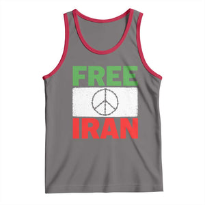 Free Iran Tank Top Stop War Barbed Wire Peace Sign TS11 Deep Heather Red Print Your Wear