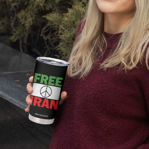 Free Iran Tumbler Cup Stop War Barbed Wire Peace Sign TS11 Print Your Wear