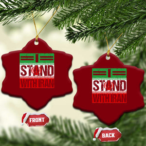 I Stand With Iran Ceramic Ornament Iranian People Freedom Protest TS11 Print Your Wear