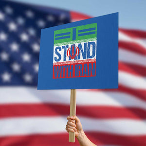 I Stand With Iran Protest Sign Iranian People Freedom Protest TS11 Horizontal 18" × 24" Blue Print Your Wear
