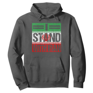 I Stand With Iran Hoodie Iranian People Freedom Protest TS11 Dark Heather Print Your Wear