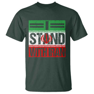 I Stand With Iran T Shirt Iranian People Freedom Protest TS11 Dark Forest Green Print Your Wear