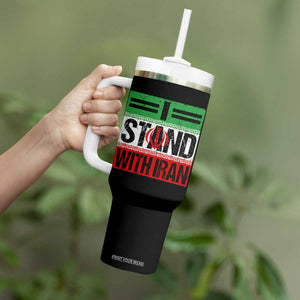 I Stand With Iran Tumbler With Handle Iranian People Freedom Protest TS11 Print Your Wear