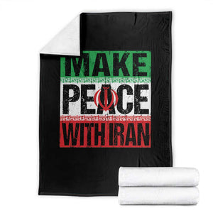 Make Peace With Iran Throw Blanket Peace Pacifist Stop War In Middle East TS11 Black Print Your Wear