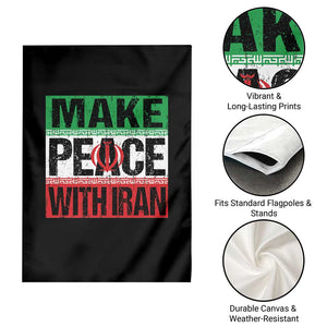 Make Peace With Iran Garden Flag Peace Pacifist Stop War In Middle East TS11 Print Your Wear