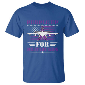 Purple Up For Military Kids T Shirt Vintage American Flag Fights TS11 Royal Blue Print Your Wear
