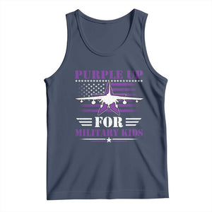 Purple Up For Military Kids Tank Top Vintage American Flag Fights TS11 Navy Print Your Wear