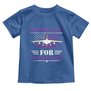Purple Up For Military Kids Toddler T Shirt Vintage American Flag Fights TS11 Royal Blue Print Your Wear