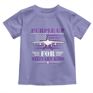 Purple Up For Military Kids Toddler T Shirt Vintage American Flag Fights TS11 Violet Print Your Wear