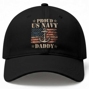 Proud US Navy Daddy Baseball Cap Vintage American Flag Anchor TS11 Print Your Wear