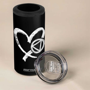 Sobriety Heart Sober Anniversary Alcoholic Abstinence 4 in 1 Can Cooler Tumbler TS11 Print Your Wear