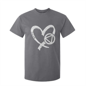 Sobriety Heart Sober Anniversary Alcoholic Abstinence T Shirt For Kid TS11 Charcoal Print Your Wear