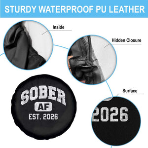Sober AF 2026 AA Recovery Achiever Sobriety Anniversary Spare Tire Cover TS11 Print Your Wear