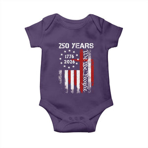 250 Years America Anniversary Christian USA Flag Baby Onesie TS11 Purple Print Your Wear