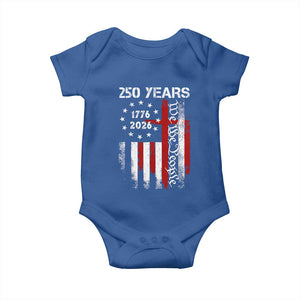 250 Years America Anniversary Christian USA Flag Baby Onesie TS11 Royal Blue Print Your Wear