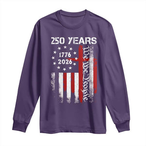 250 Years America Anniversary Christian USA Flag Long Sleeve Shirt TS11 Purple Print Your Wear