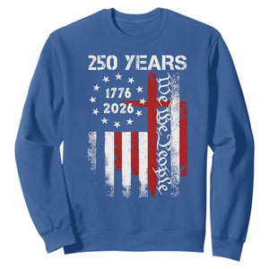 250 Years America Anniversary Christian USA Flag Sweatshirt TS11 Royal Blue Print Your Wear