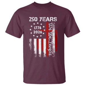 250 Years America Anniversary Christian USA Flag T Shirt TS11 Maroon Print Your Wear
