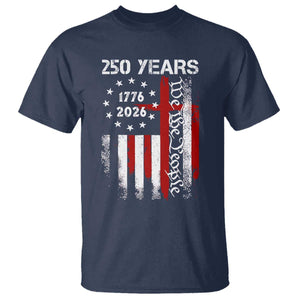 250 Years America Anniversary Christian USA Flag T Shirt TS11 Navy Print Your Wear