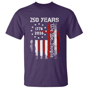 250 Years America Anniversary Christian USA Flag T Shirt TS11 Purple Print Your Wear