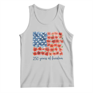 US 250 Years Of Freedom Tank Top Retro Flower American Flag TS11 Ash Print Your Wear