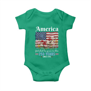 America God Shed His Grace On Thee 250 Years Since 1776 Baby Onesie TS11 Irish Green Print Your Wear