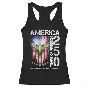 America 250 Years Of Freedom Racerback Tank Top USA Anniversary Bald Eagle Patriotic Jets TS11 Black Print Your Wear
