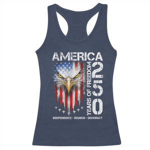 America 250 Years Of Freedom Racerback Tank Top USA Anniversary Bald Eagle Patriotic Jets TS11 Navy Print Your Wear