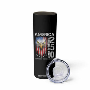 America 250 Years Of Freedom Skinny Tumbler USA Anniversary Bald Eagle Patriotic Jets TS11 Print Your Wear