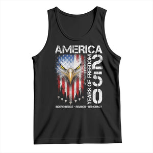 America 250 Years Of Freedom Tank Top USA Anniversary Bald Eagle Patriotic Jets TS11 Black Print Your Wear