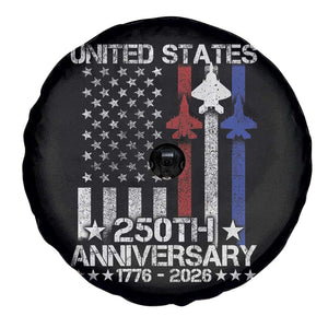 USA 250th Anniversary Spare Tire Cover Vintage American Flag Jets Semiquincentennial TS11 Print Your Wear