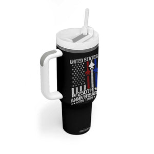 USA 250th Anniversary Tumbler With Handle Vintage American Flag Jets Semiquincentennial TS11 Print Your Wear