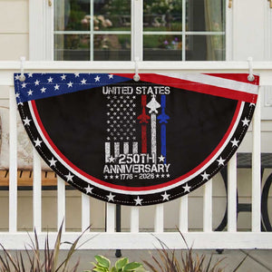 USA 250th Anniversary Patriotic Fan Flag Vintage American Flag Jets Semiquincentennial