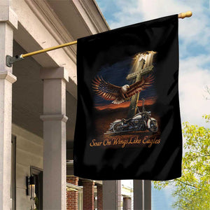 Soar On Wings Like Eagles Christian Garden Flag Isaiah 40:31 Bible Verse Faith Motorcycle TS11 Print Your Wear