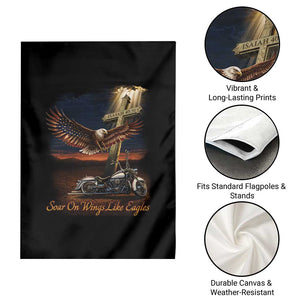 Soar On Wings Like Eagles Christian Garden Flag Isaiah 40:31 Bible Verse Faith Motorcycle TS11 Print Your Wear