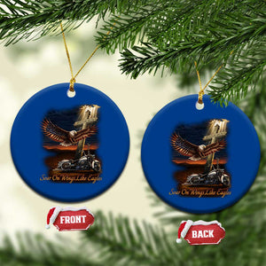 Soar On Wings Like Eagles Christian Ceramic Ornament Isaiah 40:31 Bible Verse Faith Motorcycle TS11 1pc Blue Print Your Wear