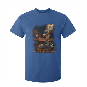 Soar On Wings Like Eagles Christian T Shirt For Kid Isaiah 40:31 Bible Verse Faith Motorcycle TS11 Royal Blue Print Your Wear