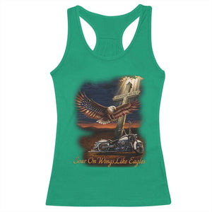 Soar On Wings Like Eagles Christian Racerback Tank Top Isaiah 40:31 Bible Verse Faith Motorcycle TS11 Irish Green Print Your Wear