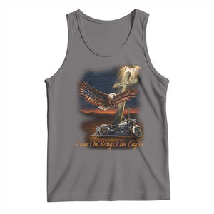 Soar On Wings Like Eagles Christian Tank Top Isaiah 40:31 Bible Verse Faith Motorcycle TS11 Deep Heather Print Your Wear