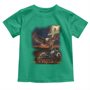 Soar On Wings Like Eagles Christian Toddler T Shirt Isaiah 40:31 Bible Verse Faith Motorcycle TS11 Irish Green Print Your Wear