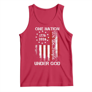 One Nation Under God 250 Years Tank Top 250th Anniversary USA TS11 Red Print Your Wear