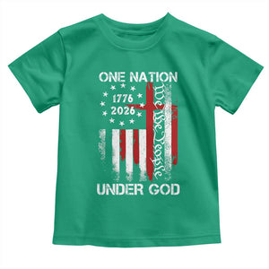 One Nation Under God 250 Years Toddler T Shirt 250th Anniversary USA TS11 Irish Green Print Your Wear