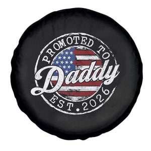 Promoted to Daddy 2026 Spare Tire Cover New Dad US Flag Fathers Day TS11 Print Your Wear